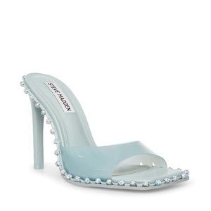 STEVE MADDEN BLUE HEELS NWOT OPEN TOE